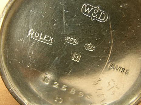 are the backs of rolex watches stamp with their marks